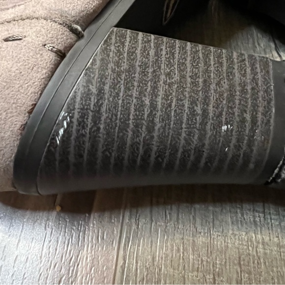 Ruff Hewn Womens Ginger Suede Block Heel Tie Tassel Fringe Gray Bootie Size 9 - Picture 8 of 13